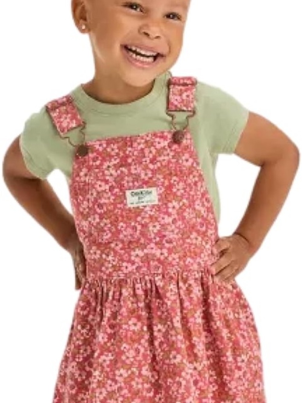 OshKosh B’gosh Floral Corduroy Overall Dress